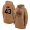 Brown Women's Grant Long Detroit Pistons 2023 Salute to Service Pullover Hoodie