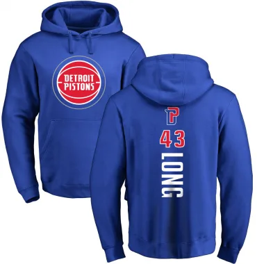 Royal Youth Grant Long Detroit Pistons Branded Backer Pullover Hoodie