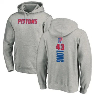 Youth Grant Long Detroit Pistons Branded Ash Backer Pullover Hoodie